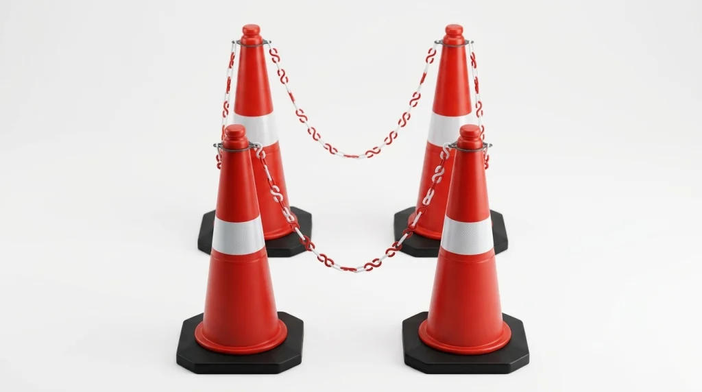Safety Cones With Chain